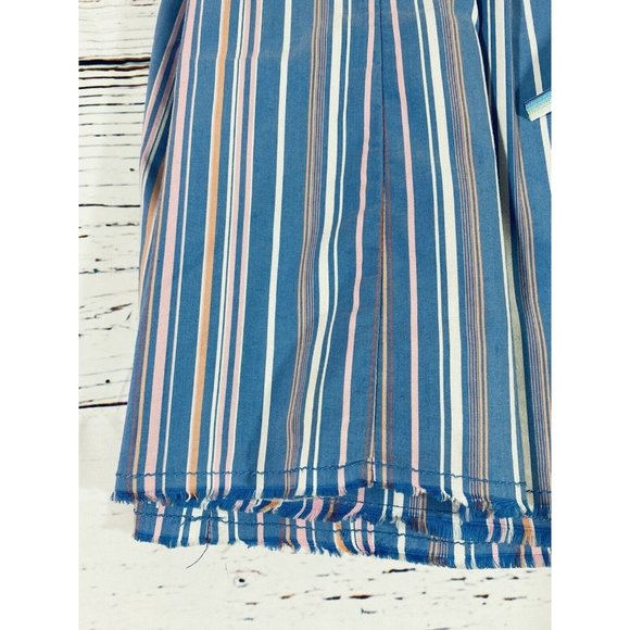 Old Navy Skirt Womans Sz 2 Stripes Side Zip A Line Multicolor Fully Lined Ribbon - Picture 9 of 9